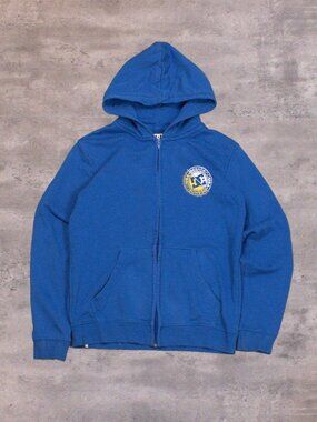 Vintage VTG Y2K 2000's 00's DC Shoes Royal Blue Zip Up Hoodie